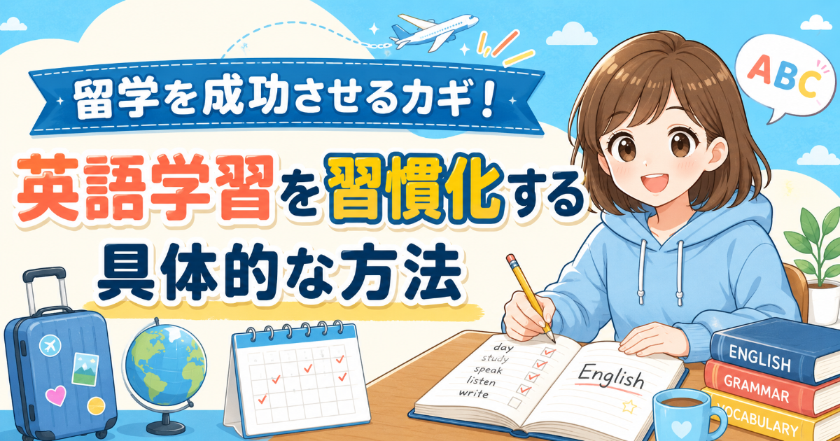 留学を成功させるカギ！英語学習を習慣化する具体的な方法