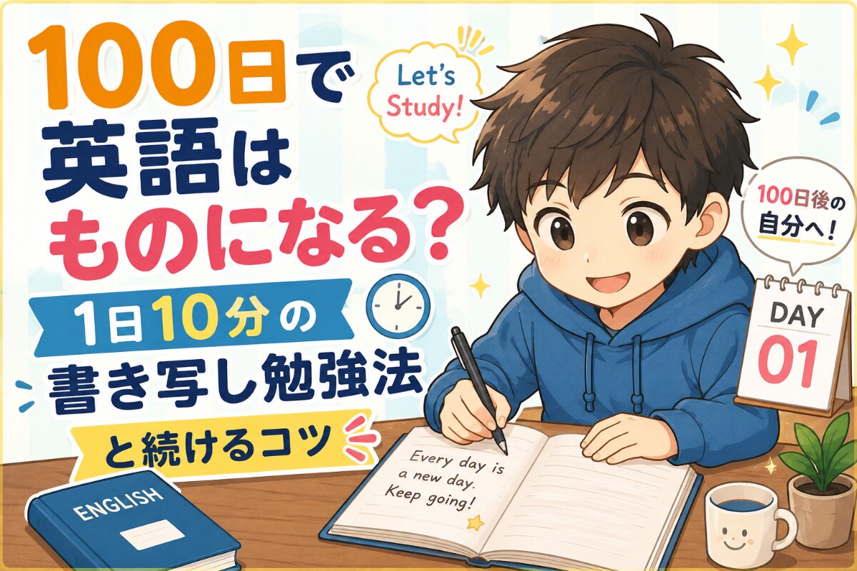 100日で英語はものになる？1日10分の書き写し勉強法と続けるコツ