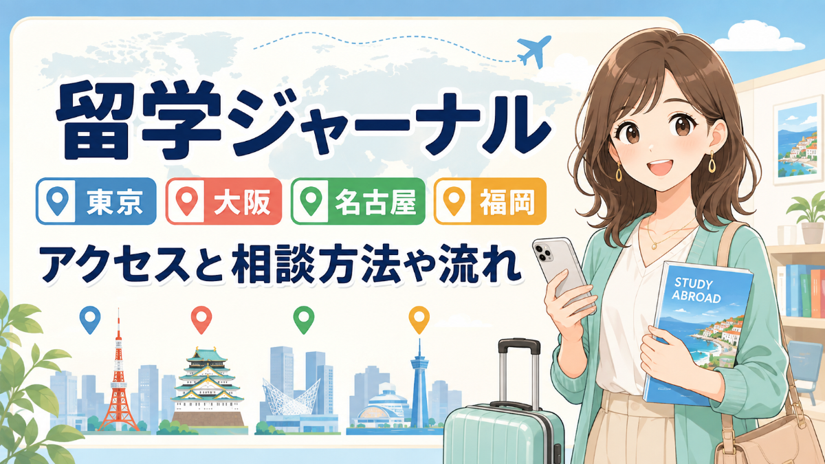 留学ジャーナル東京・大阪・名古屋・福岡のアクセスと相談方法や流れ