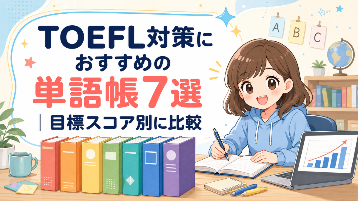 TOEFL対策におすすめの単語帳7選｜目標スコア別に比較